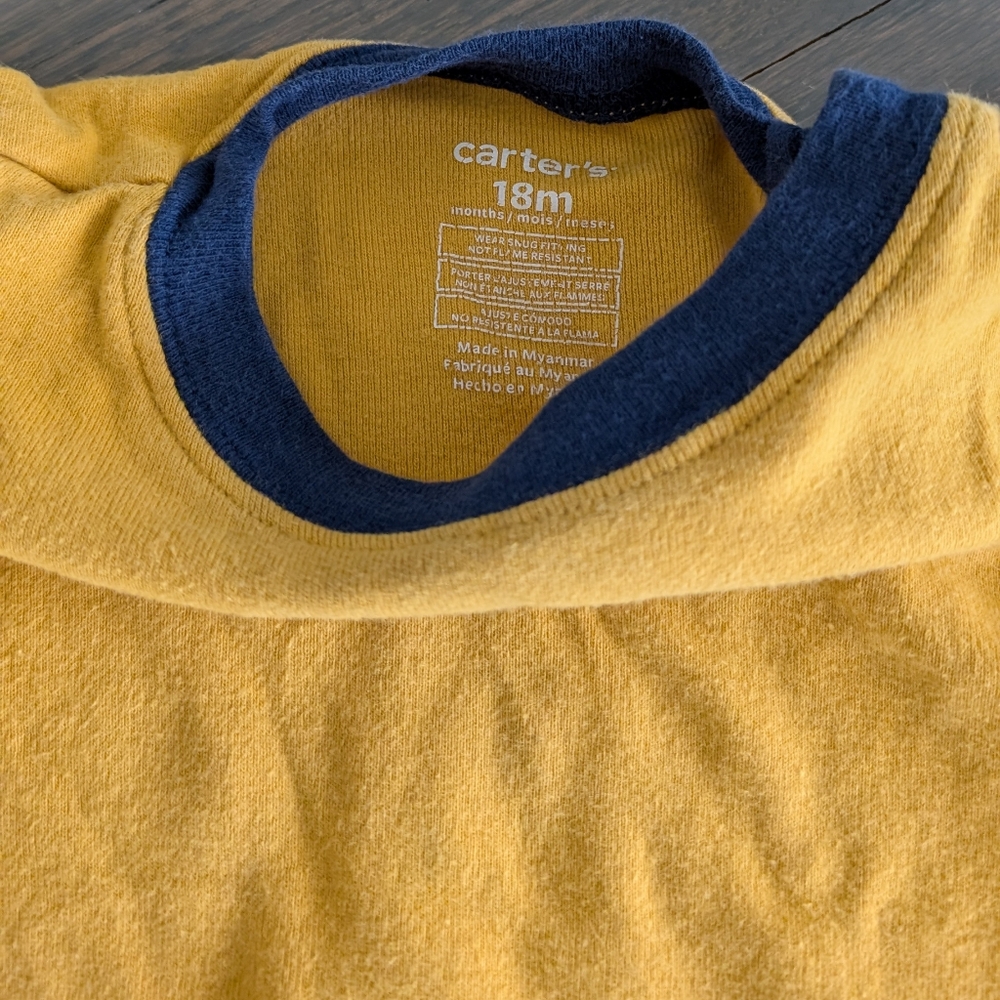 Carter's Baby Boy Construction Tops & Bottoms Pajama Set, 18 Months - Picture 6 of 6